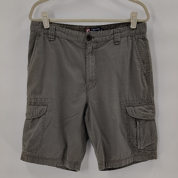 CHAPS Mens Cargo Shorts Size 34 Grayish Green 100% Cotton - Picture 1 of 6